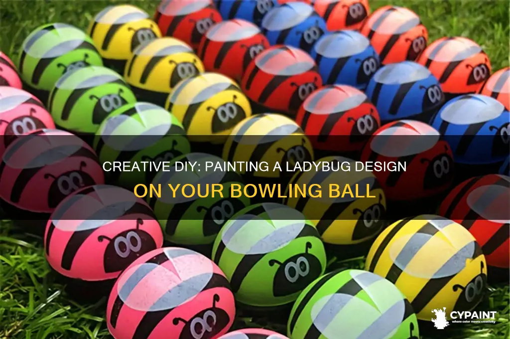 how to paint a bowling ball ladybug