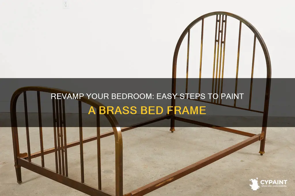 how to paint a brass bed frame