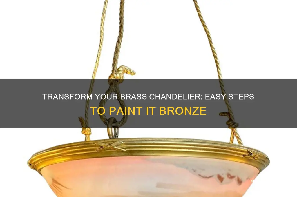 how to paint a brass chandelier bronze