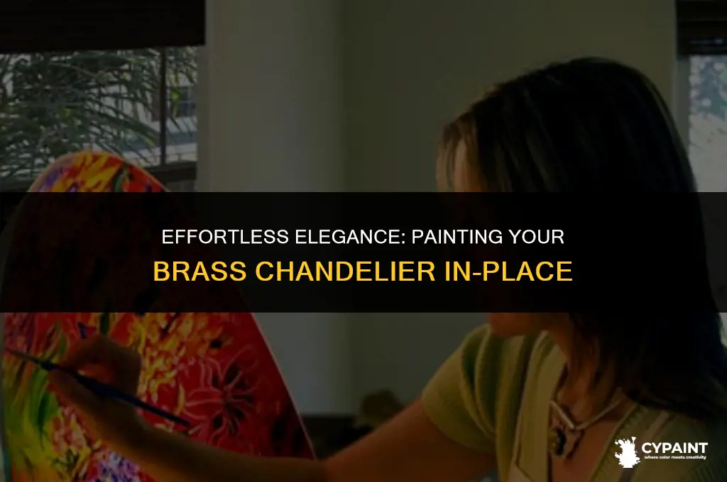 how to paint a brass chandelier without taking it down