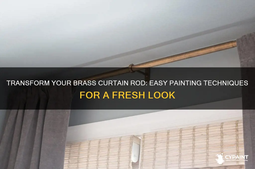 how to paint a brass curtain rod