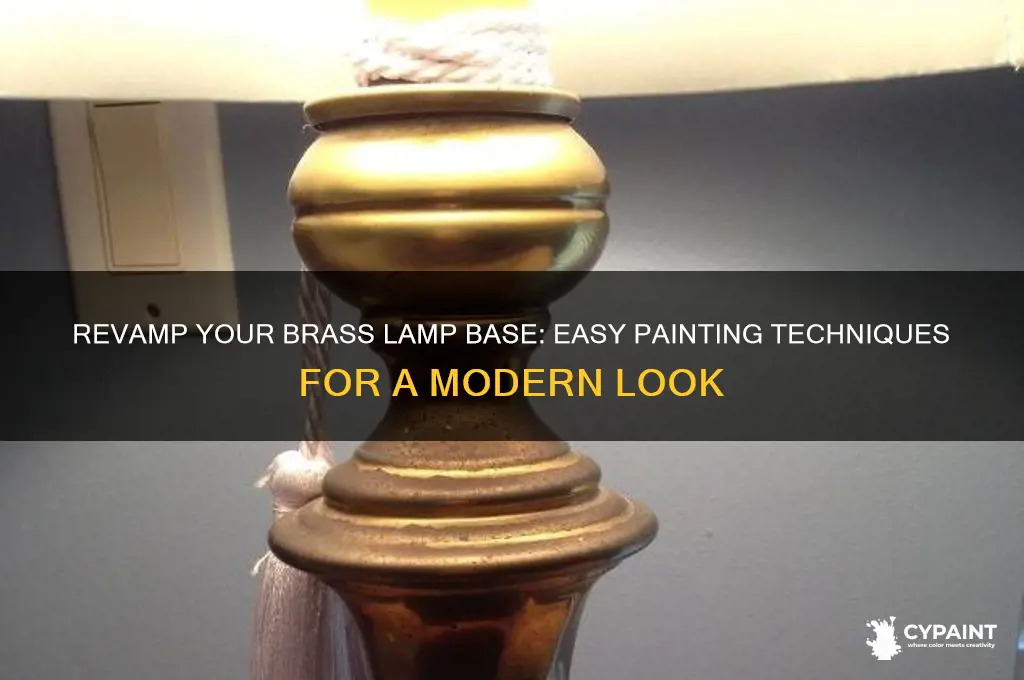 how to paint a brass lamp base