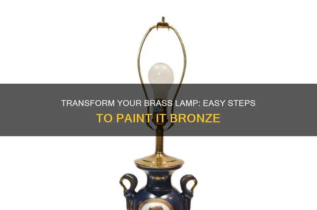how to paint a brass lamp bronze