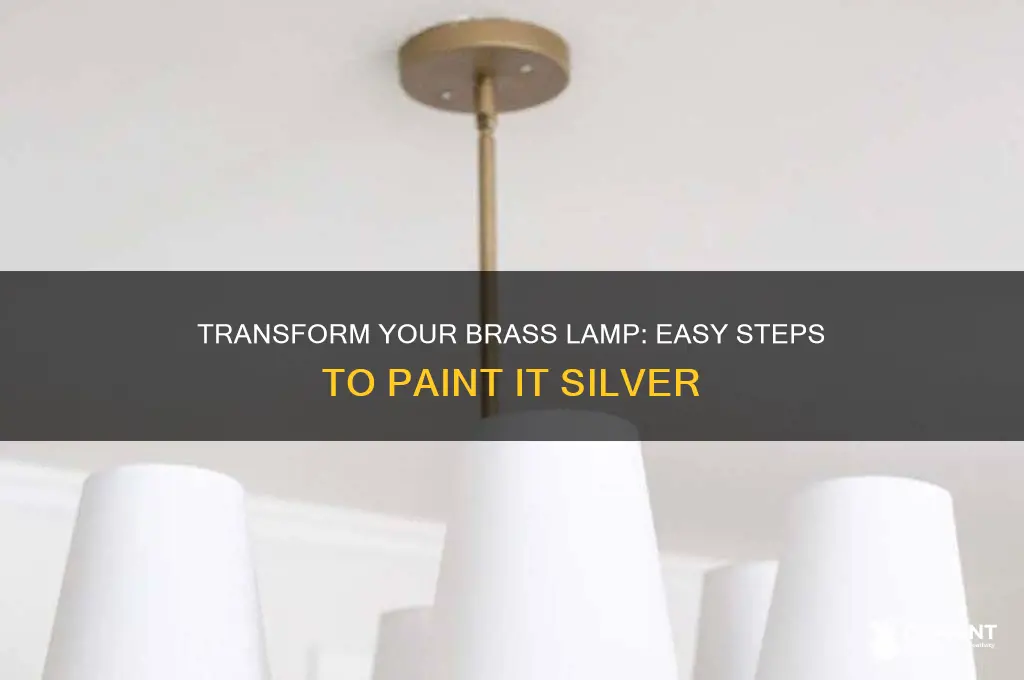 how to paint a brass lamp silver