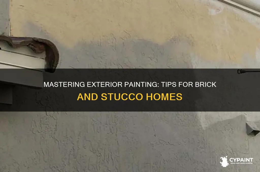 how to paint a brick and stucco home