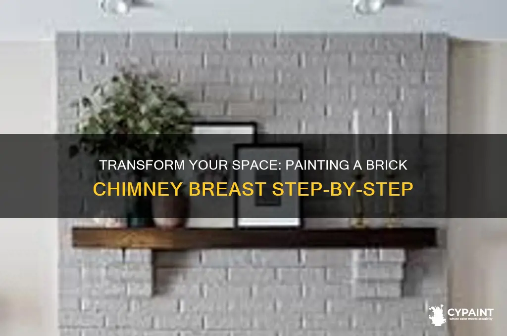 how to paint a brick chimney breast