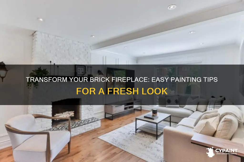 how to paint a brick fireplac e