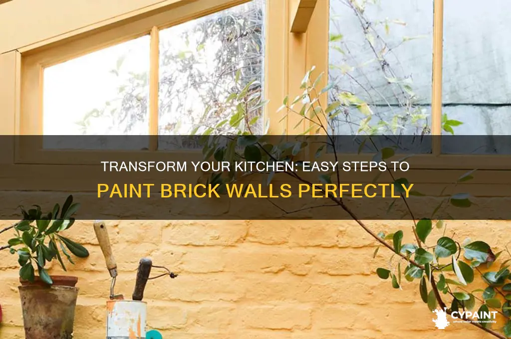 how to paint a brick in kitchen