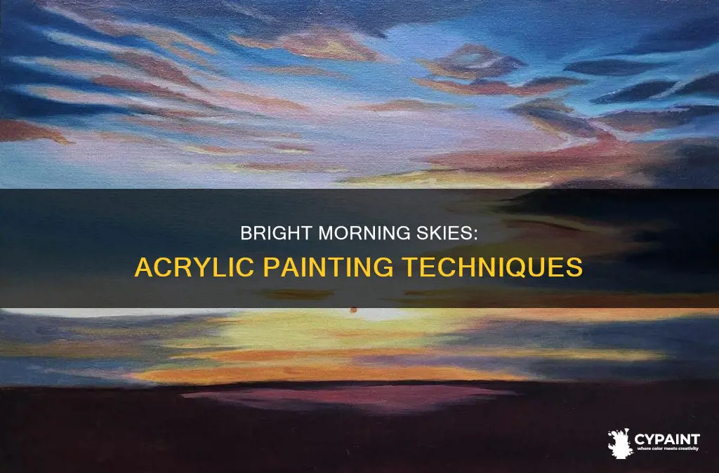 how to paint a bright moring sky with achrilic