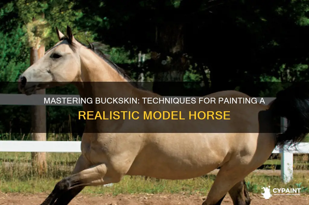 how to paint a buckskin model horse