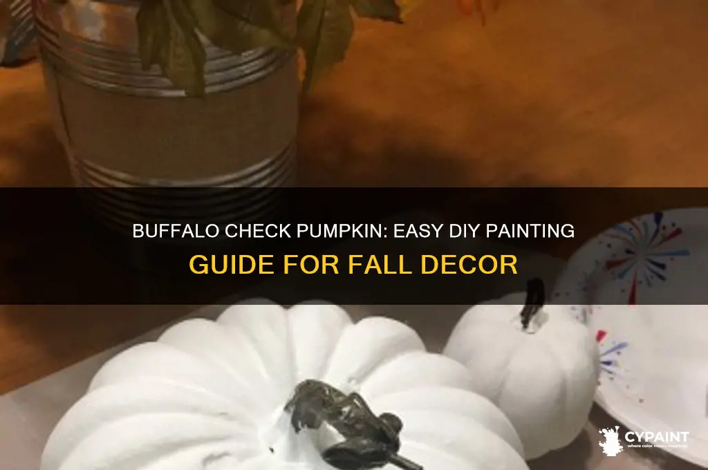 how to paint a buffalo check pumpkin