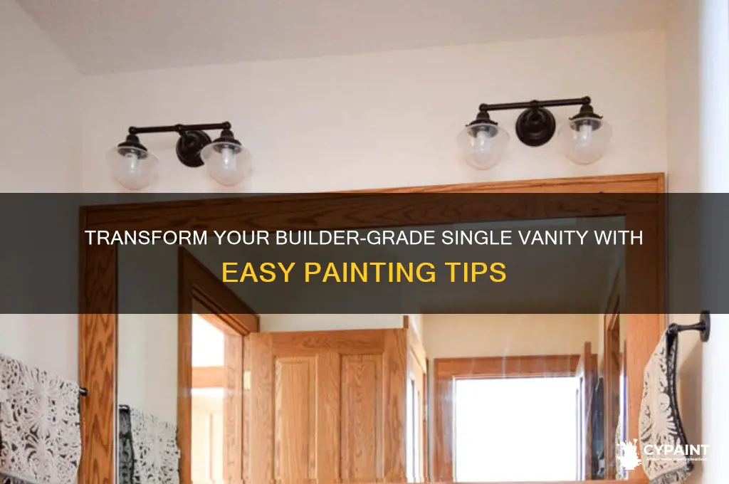 how to paint a builders grade single vanity