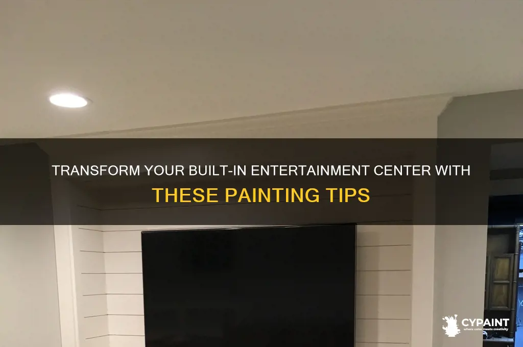 how to paint a built in entertainment center