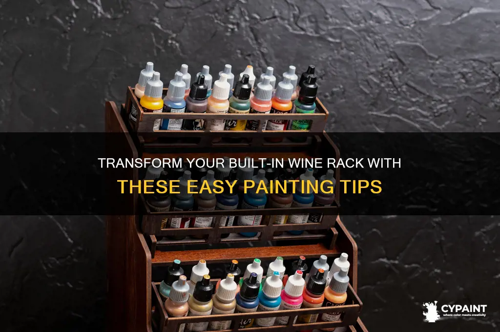 how to paint a built in wine rack