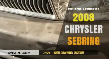 Revive Your Ride: DIY Bumper Painting for 2008 Chrysler Sebring