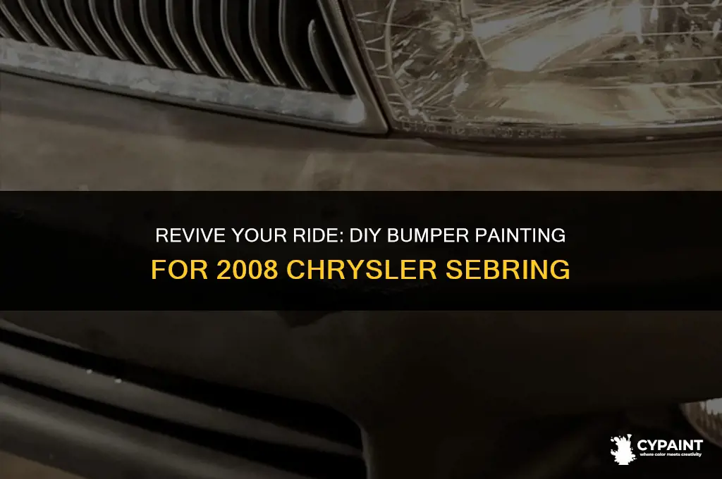 how to paint a bumper on a 2008 chrysler sebring