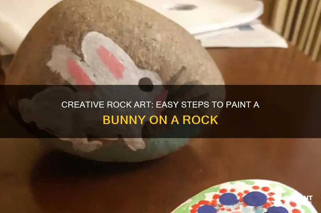 how to paint a bunny on a rock