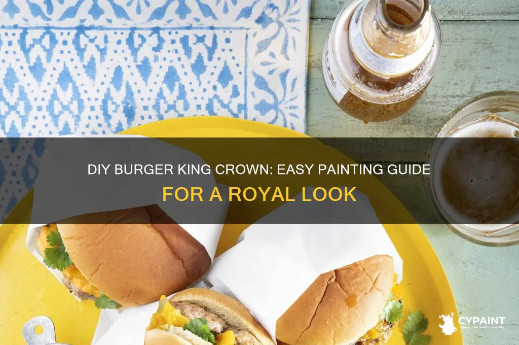 how to paint a burger king crown