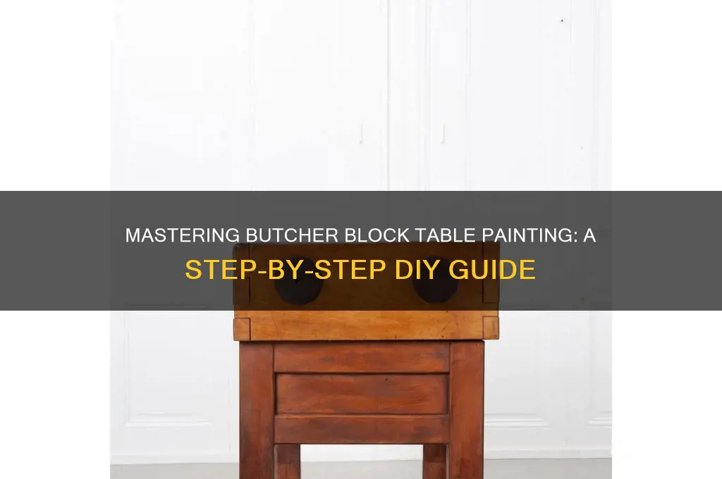 how to paint a butcher block table