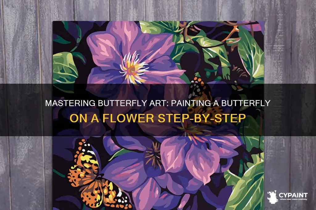 how to paint a butterfly on a flower