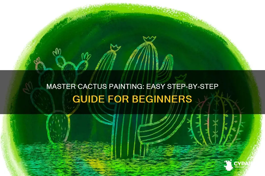 how to paint a cactus step by step