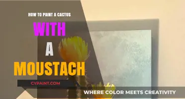 Creative Cactus Art: Painting a Moustached Cactus Step-by-Step Guide