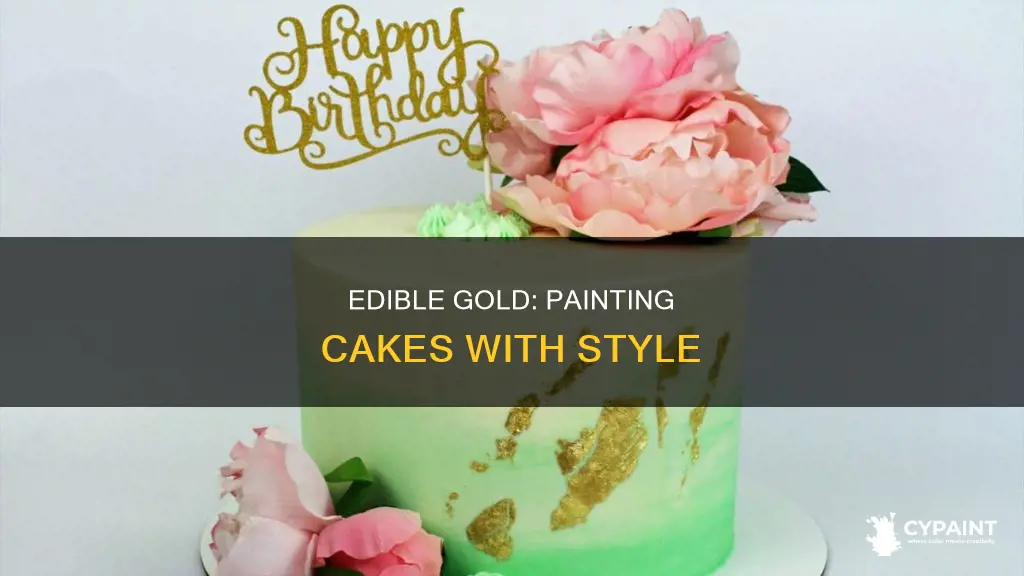 how to paint a cake gold that is edible