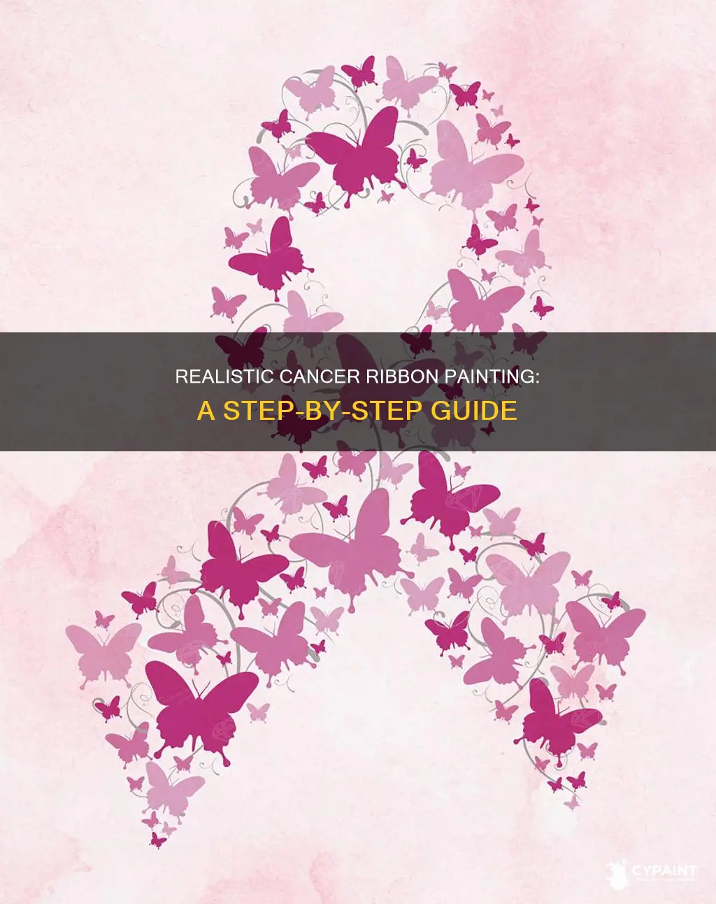 how to paint a cancer ribbon to look real
