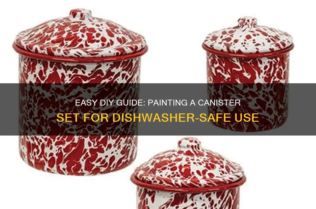 how to paint a canister set to wash