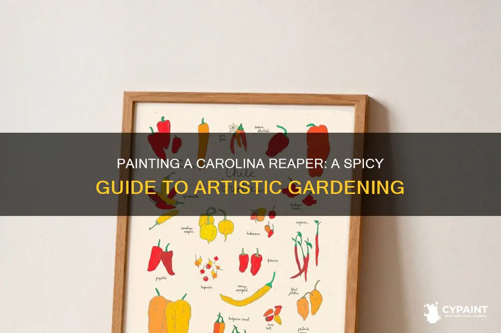 how to paint a carolina reaper pepper plant