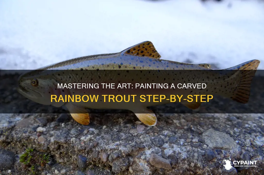 how to paint a carved rainbow trout
