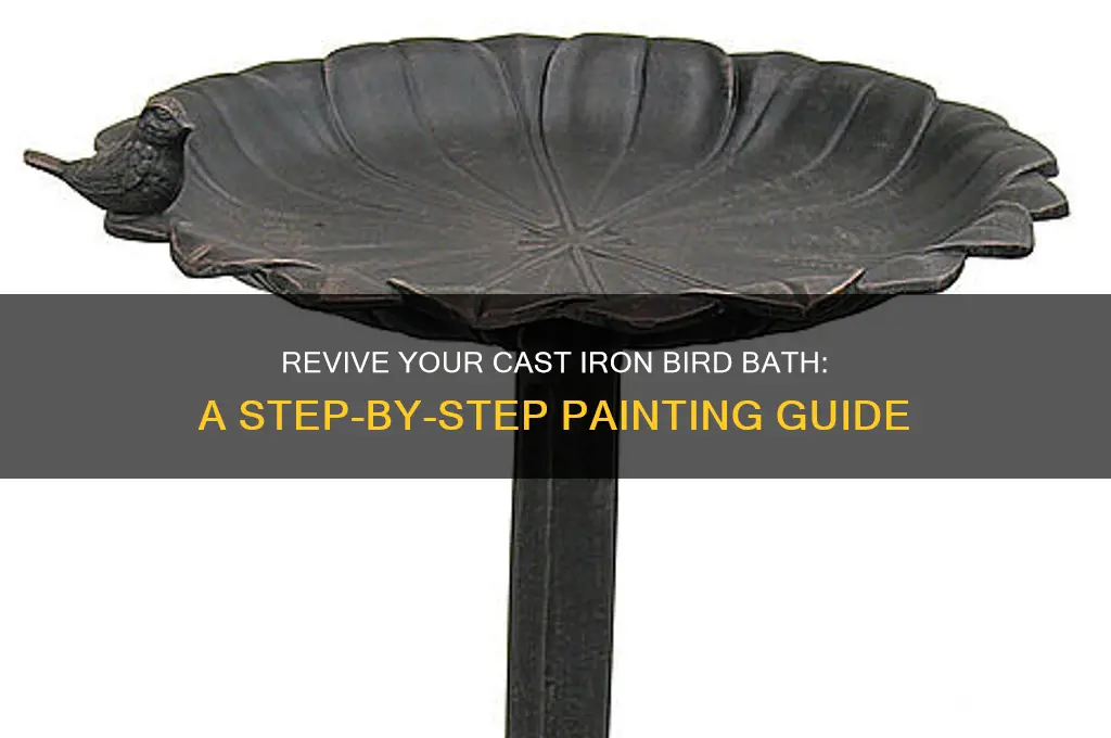 how to paint a cast iron bird bath