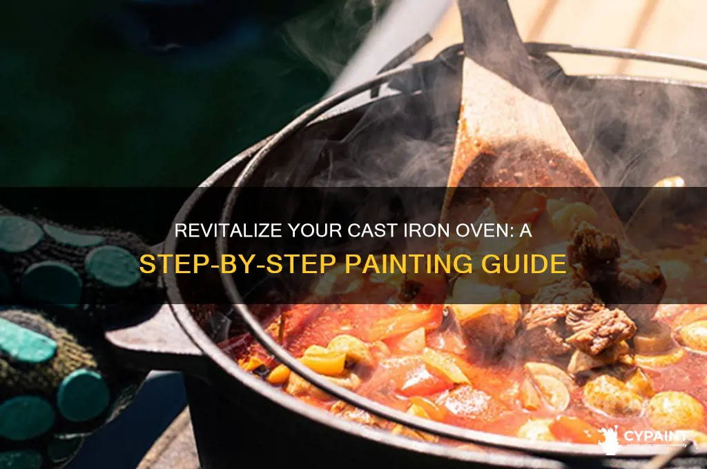 how to paint a cast iron oven