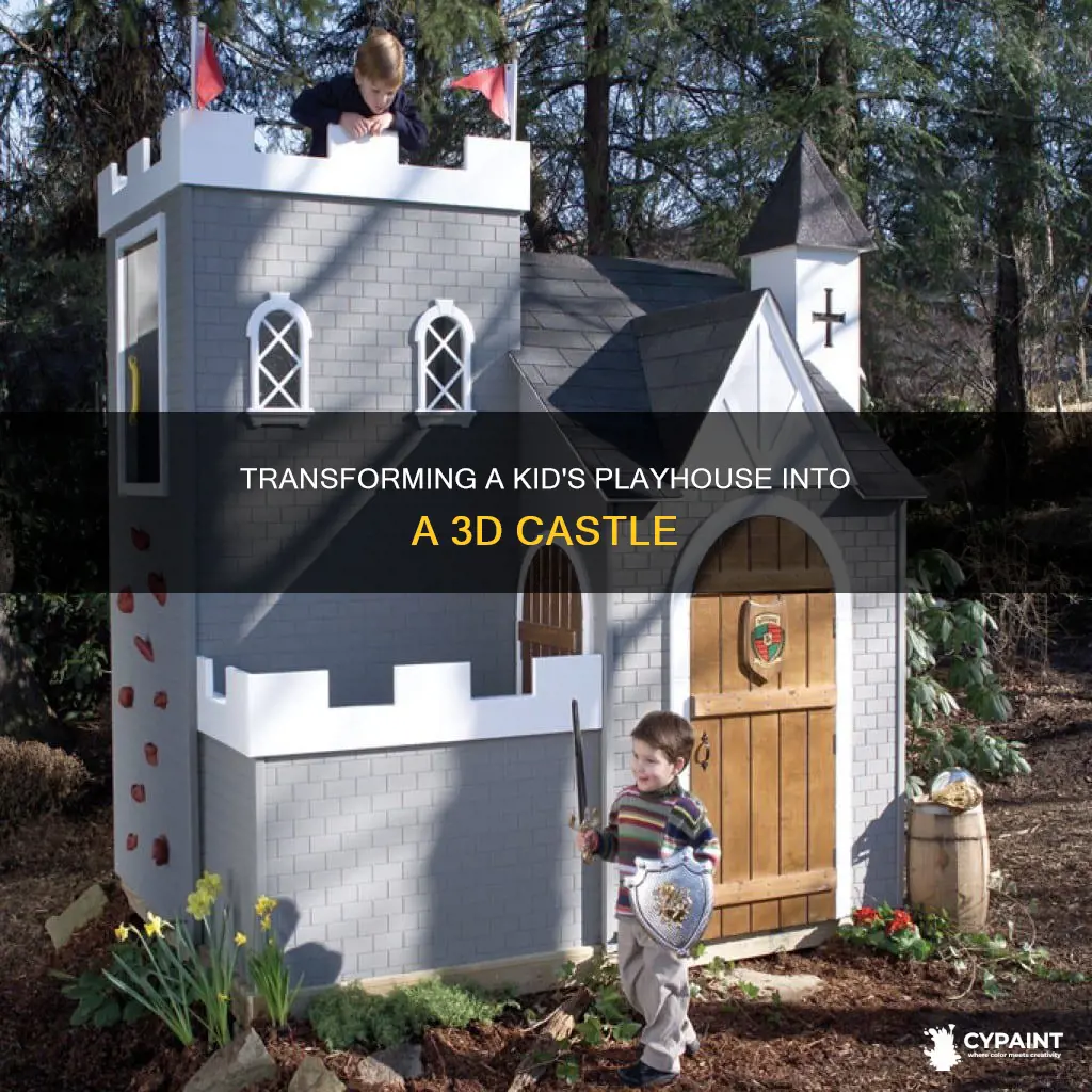 how to paint a castle tower 3d kid playhouse