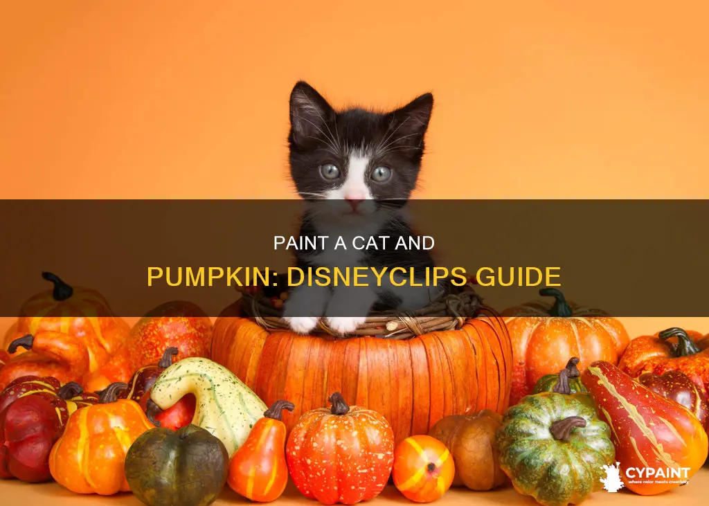 how to paint a cat and a pumpkin disneyclips