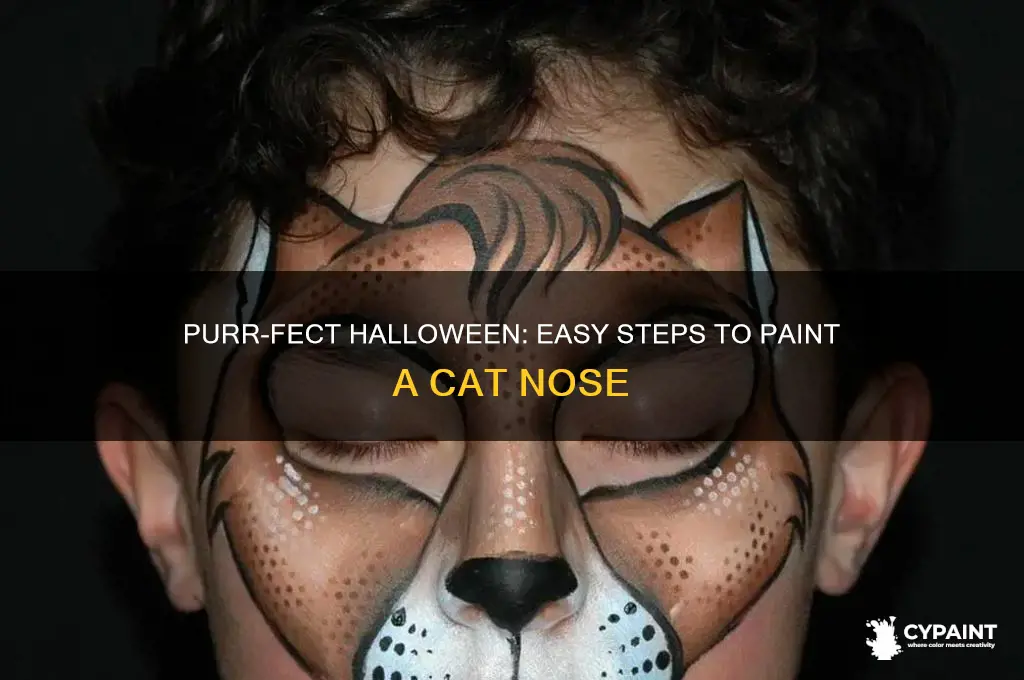 how to paint a cat nose for halloween