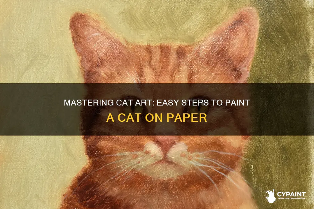 how to paint a cat on paper
