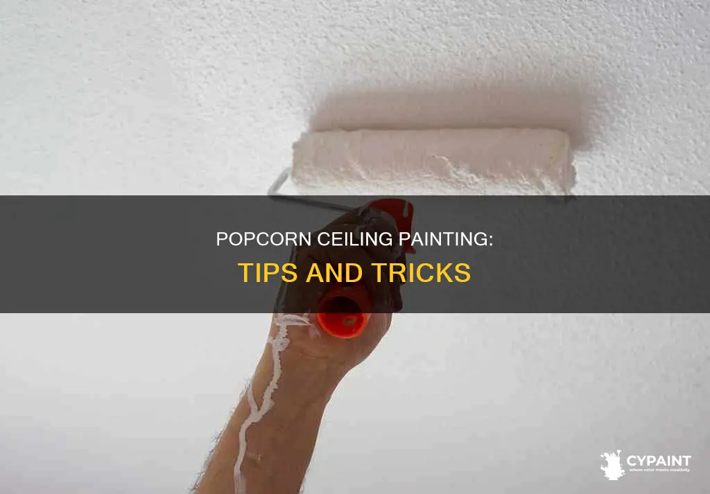 how to paint a celing with the popcorn stuff