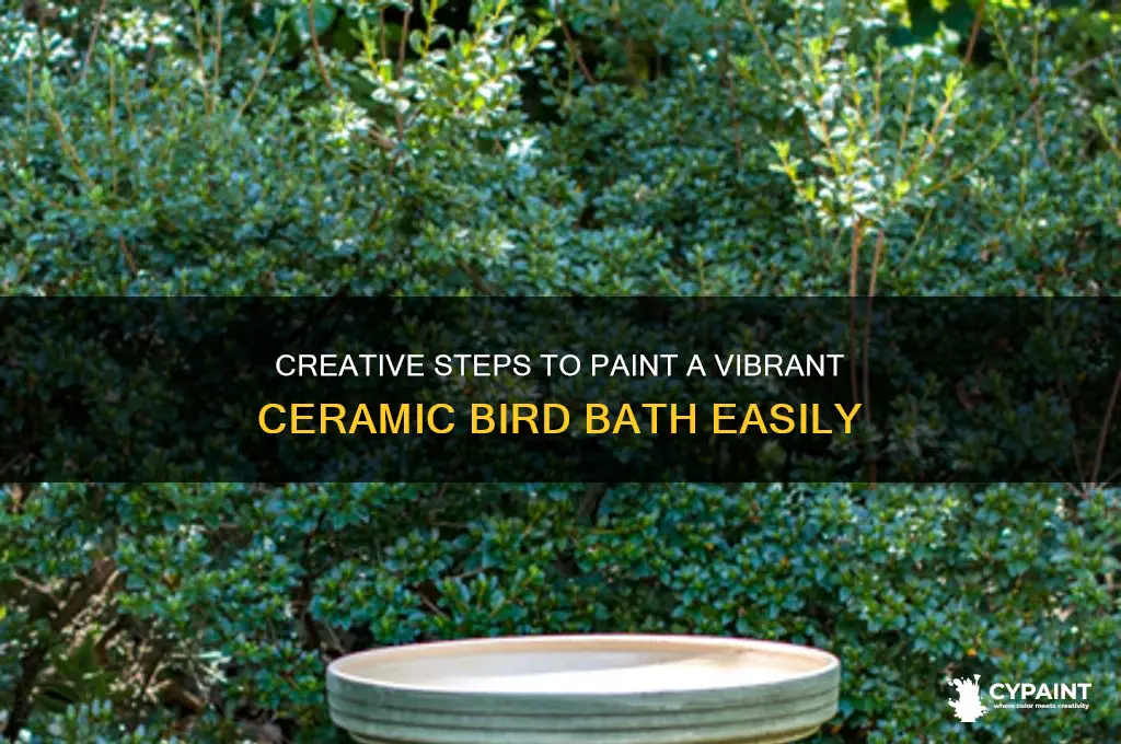 how to paint a ceramic bird bath