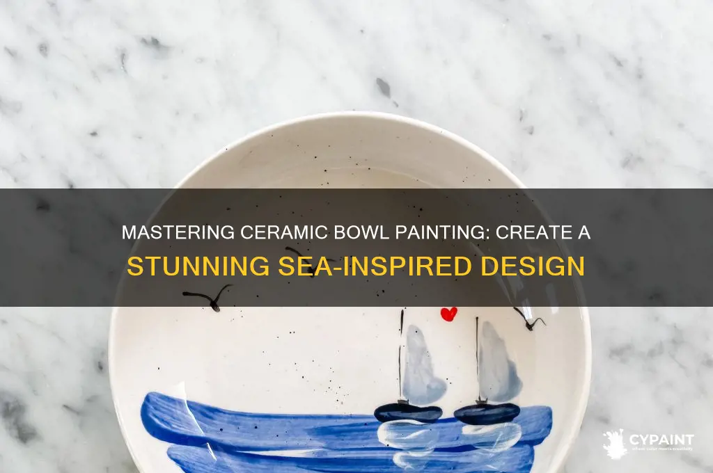 how to paint a ceramic bowl sea