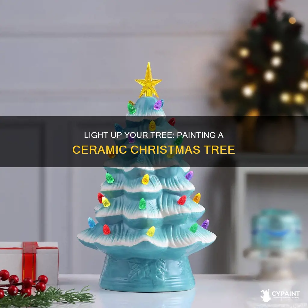 how to paint a ceramic christmas tree with lights