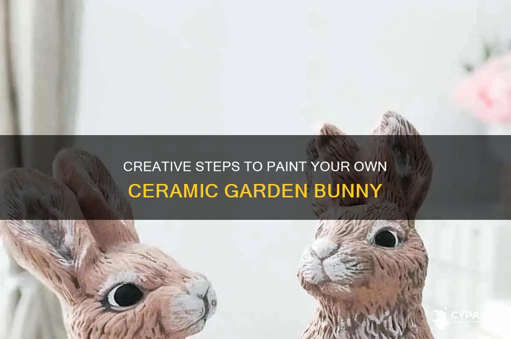 how to paint a ceramic garden bunny