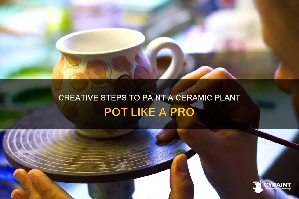 how to paint a ceramic plant pot