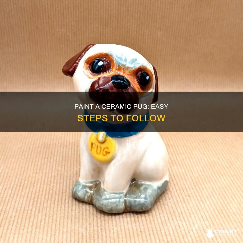 how to paint a ceramic pug step by step