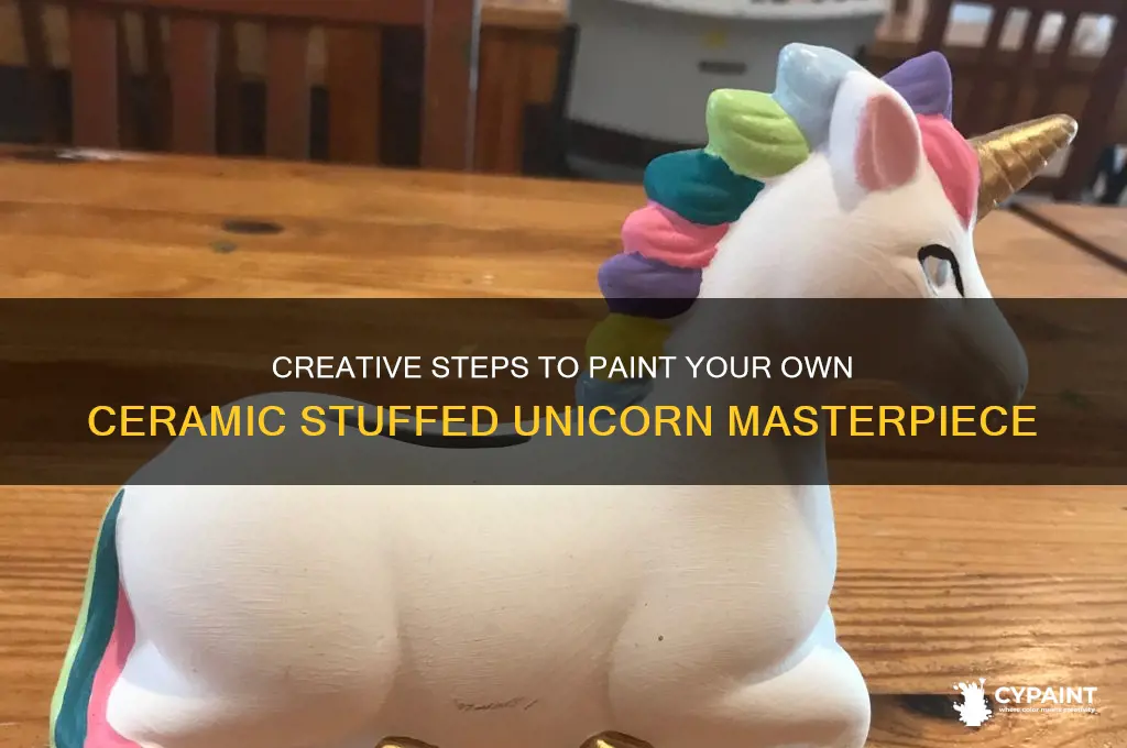 how to paint a ceramic stuffed unicorn