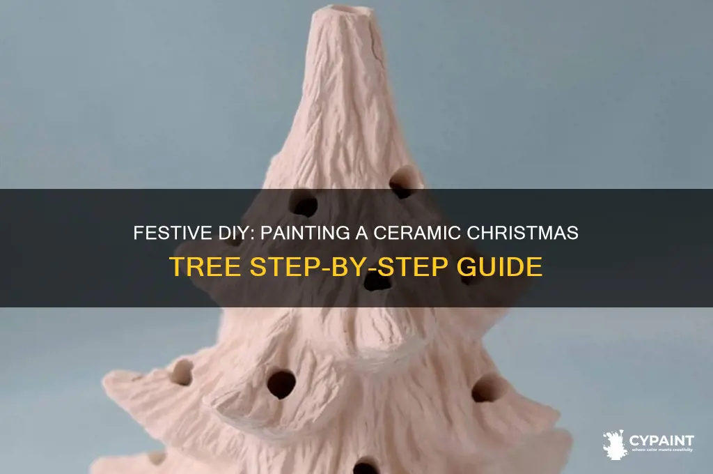 how to paint a ceramic tree for christmas