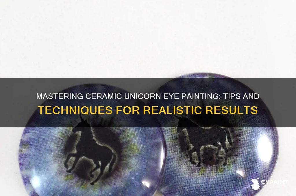 how to paint a ceramic unicorn eyes