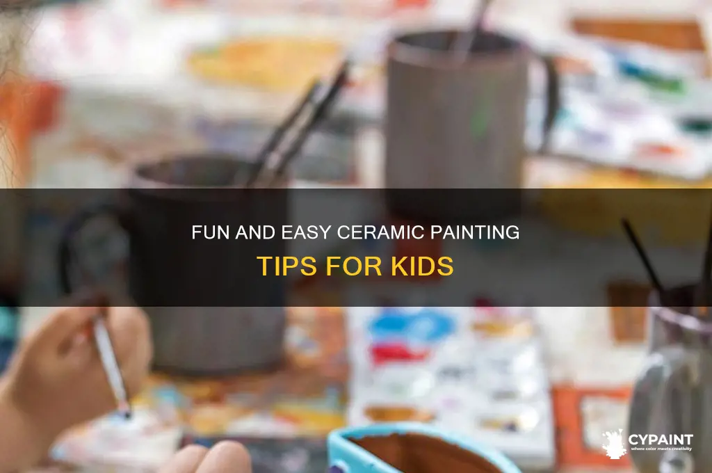 how to paint a ceramics piece for kids