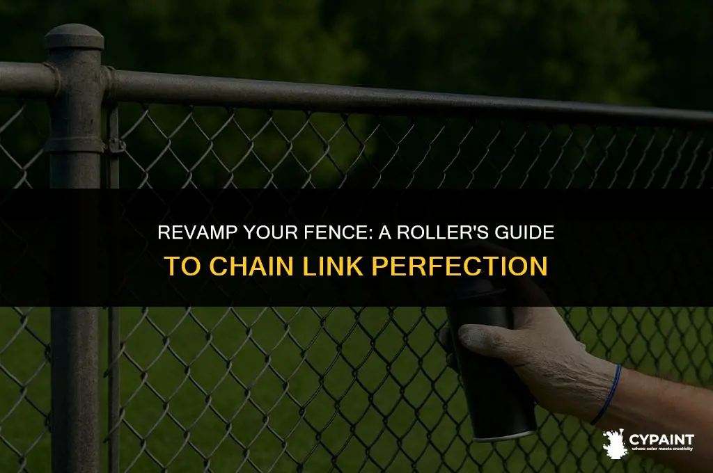 how to paint a chain link fence with a roller