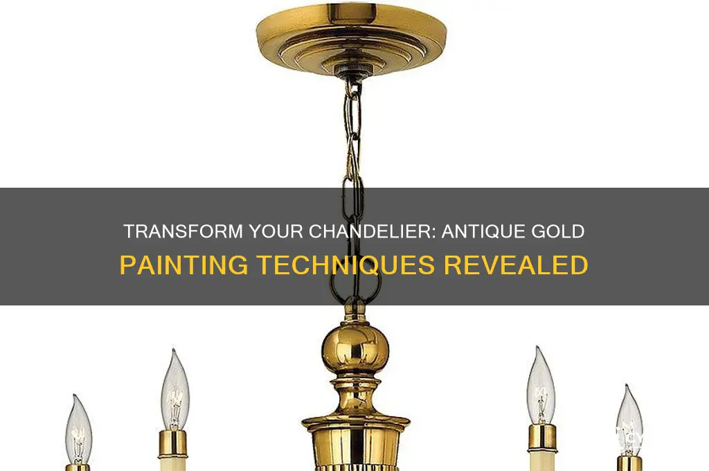 how to paint a chandelier antique gold